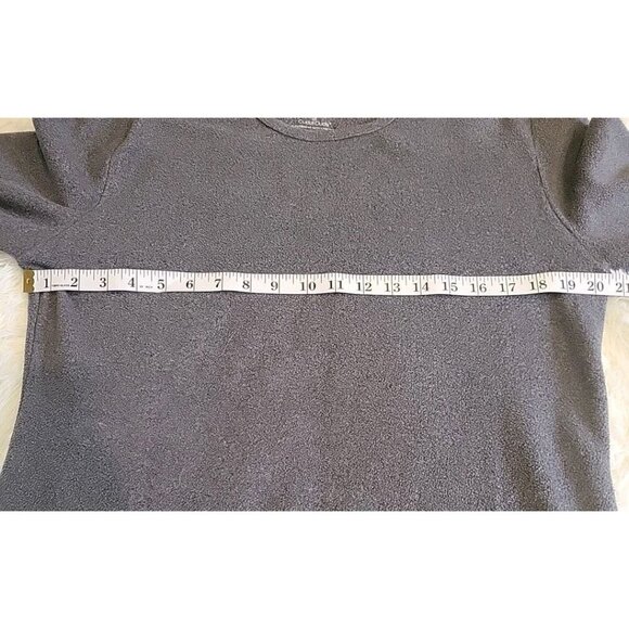 Cuddl Duds Fleecewear Stretch Crew Neck Charcoal Heather Long Sleeve Women XL - Picture 4 of 8